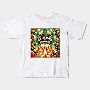 Christmas and Happy New Beers Kids T-Shirt